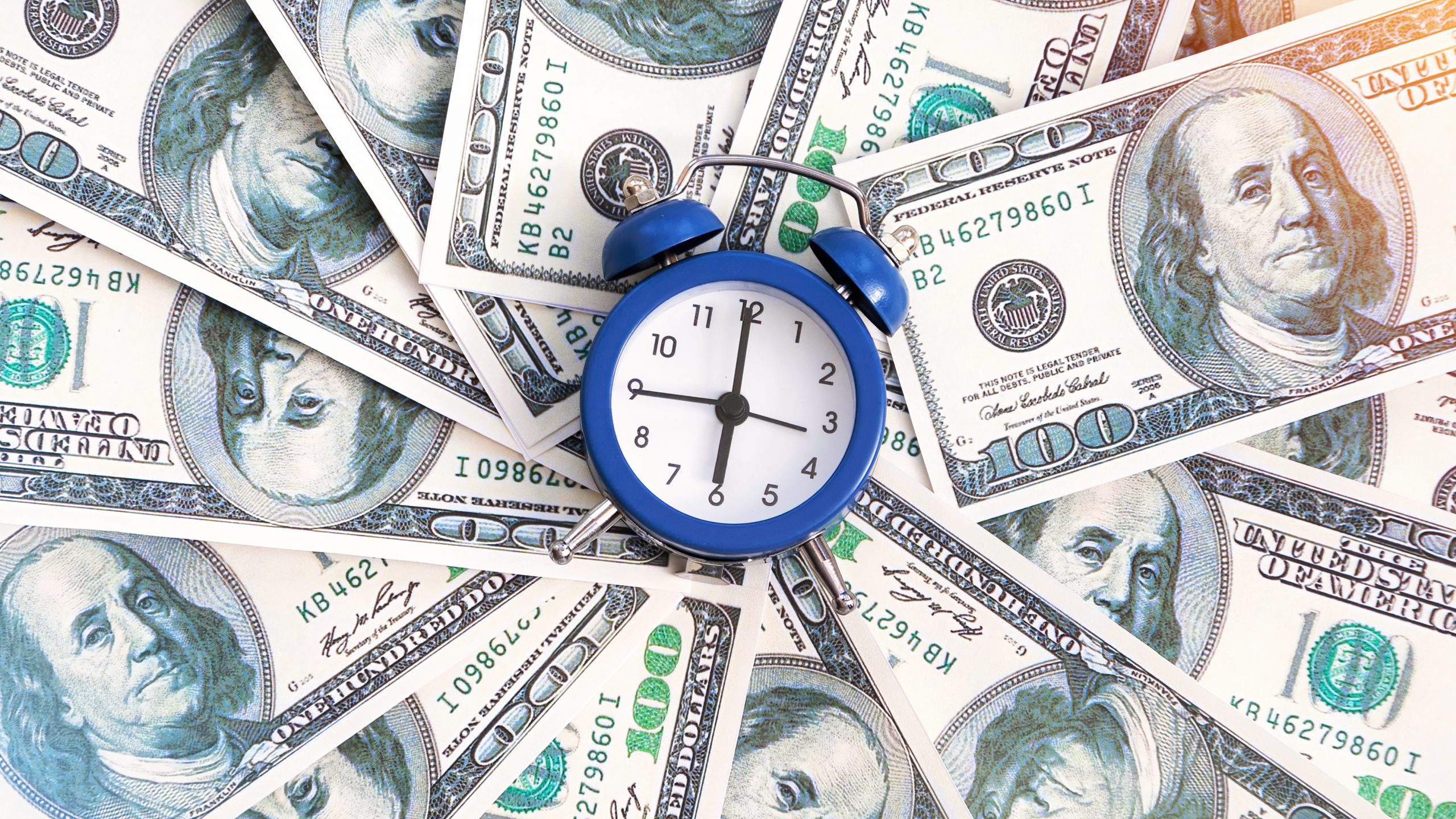 layer-money-with-clock-center-finance-idea