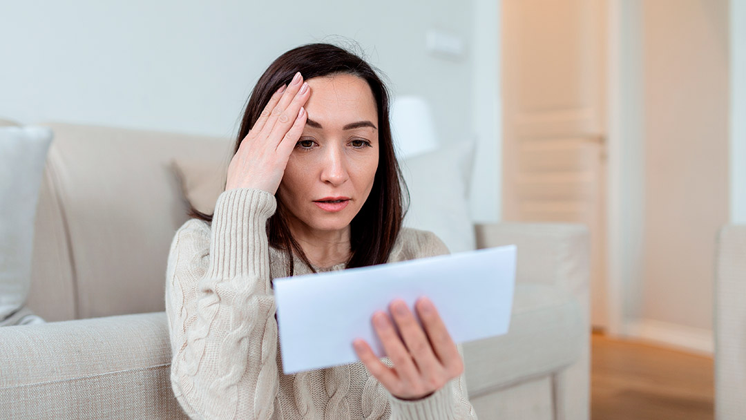 woman looking at accounts